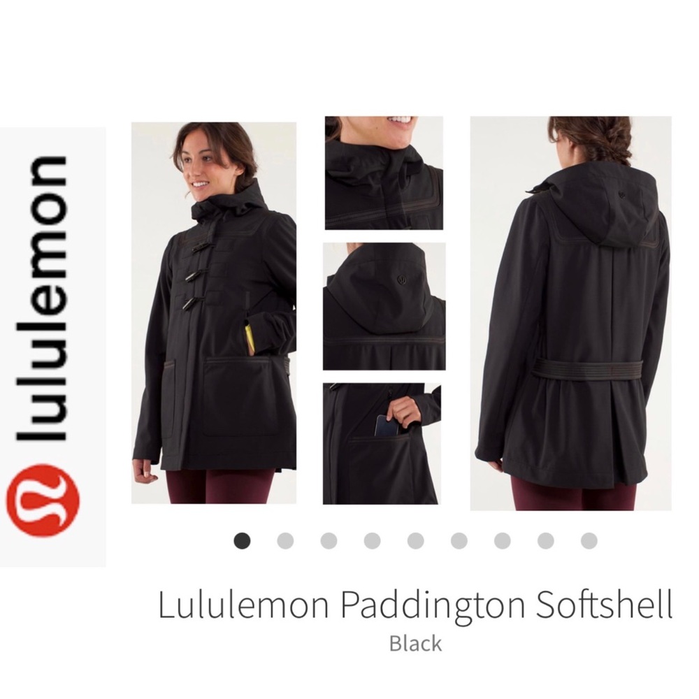 Lululemon Paddington Softshell Coat Black Sz 8
